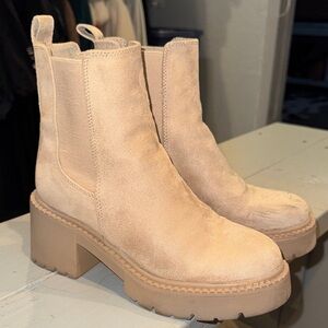 Madden Girl Tan Suede Ankle Boots